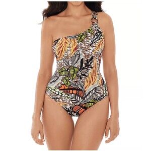 Skinny Dippers Shaping One Piece Hourglass Swimsuit Wurley TIKI $142 S New! 😍